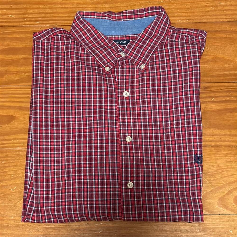 ⭐️Chaps Easy Care Button Down Long Sleeve Plaid Shirt Size XL